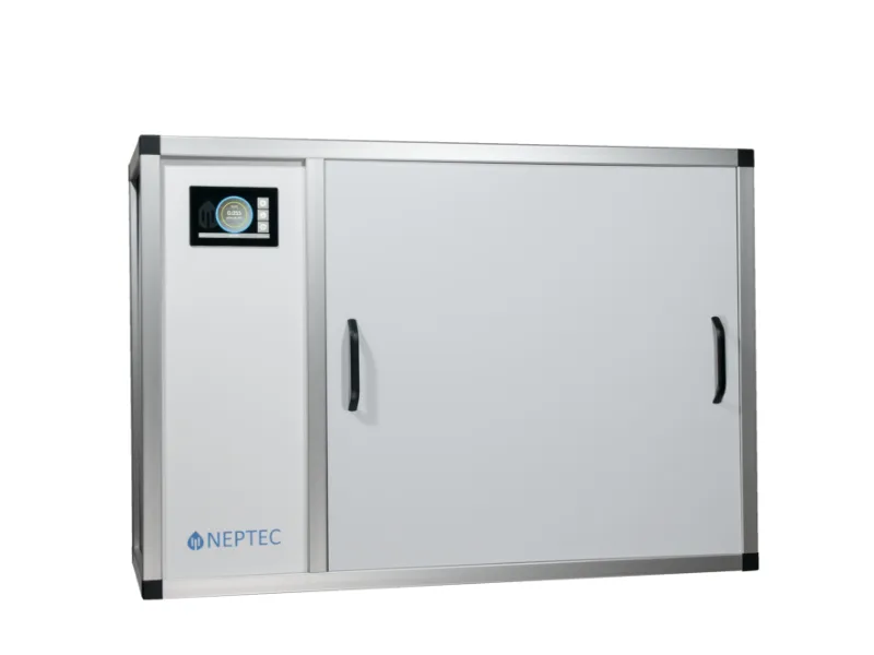Le système d'eau de laboratoire sous comptoir TALOS de Neptec GmbH produit de l'eau ultra-pure avec un débit élevé de 10 litres par heure.