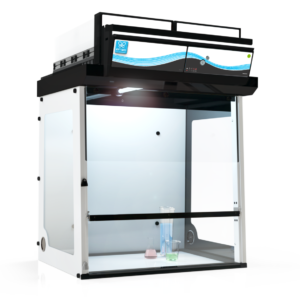 Erlab captair 392 smart ductless fume hood. Hotte de laboratoire de 97 cm de large pour la protection des utilisateurs contre les produits chimiques.
