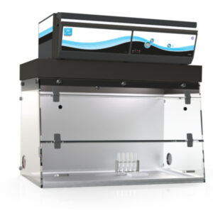 Erlab Captair 321 100 cm PCR cabinet for UV-C decontamination against DNA and RNA between PCR cycles and PCR sample protection against cross contamination by a vertical laminar flow of HEPA filtered air.