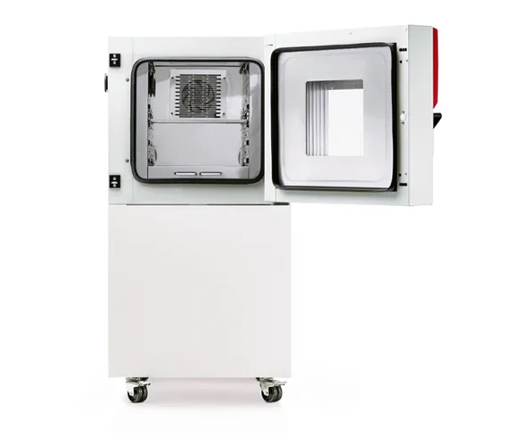 Binder MKF 56 dynamic climate chamber or environmental chamber for stability testing. open door