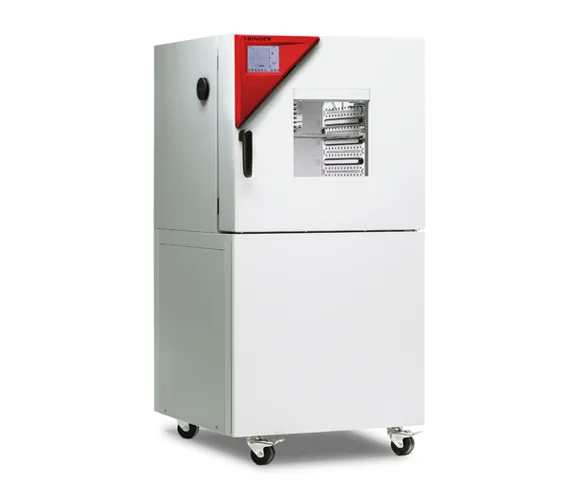 Binder MKF 56 dynamic climate chamber or environmental chamber for stability testing. side view