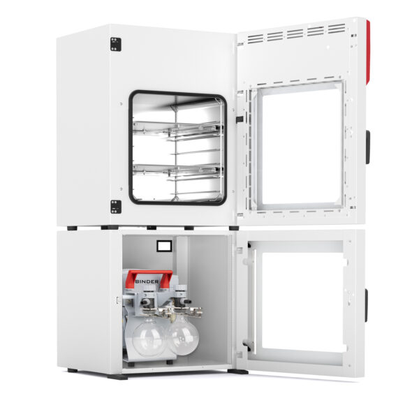 Binder VD 115, 119 liter vacuum oven without vacuum module. For drying at low temperatures. open unit with vacuum module including vacuum pump