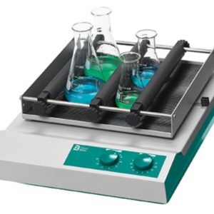 Shaker die kan worden omgeschakeld van orbitaal schudden naar heen en weer bewegen/horizontaal schudden