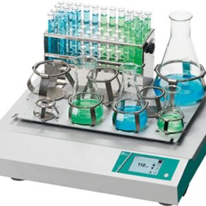 Compacte edmund buhler ks 15 control orbital shaker met klemmen voor erlemeyer kolven