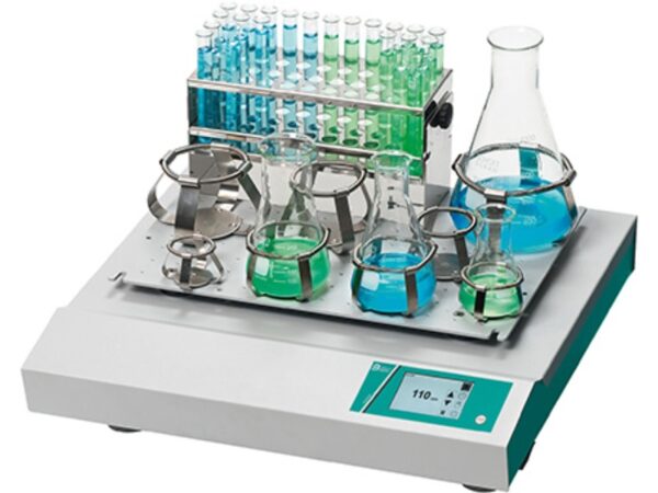 Compact edmund buhler ks 15 control orbital shaker with clamps for erlemeyer flasks