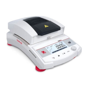 L'analyseur d'humidité Ohaus MB32 ou balance d'humidité utilisant la technologie de la fibre de carbone pour une analyse rapide de l'humidité.