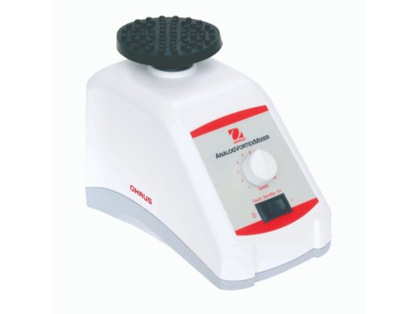 Ohaus vxmndg vortex mixer with platform insert and analog control for laboratory sample mixing.