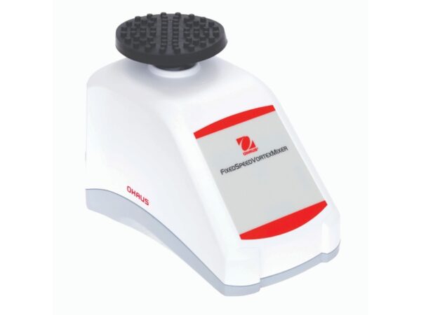 Ohaus vxmnfs vortex mixer with platform insert and fixed speed control for laboratory sample mixing.