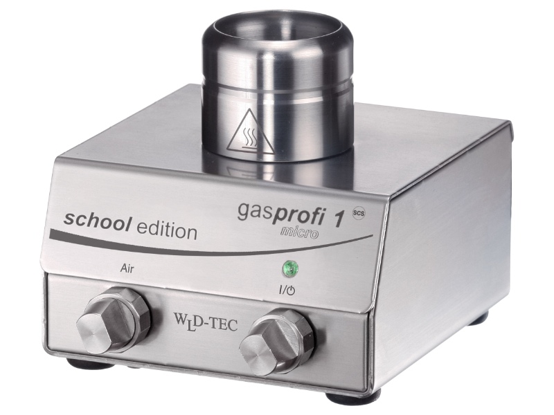 gasprofi 1 school edition brûleur à gaz compact ou brûleur bunsen pour utilisation en laboratoire.