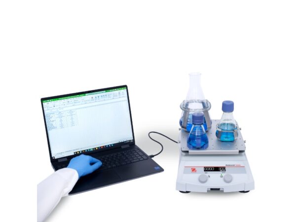 Ohaus ENDEAVOR 5000 light duty laboratory orbital shaker connected to PC