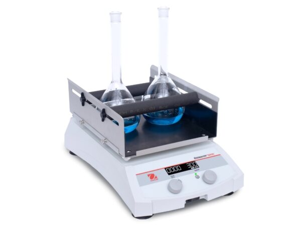 Ohaus ENDEAVOR 5000 light duty laboratory orbital shaker with flask rack