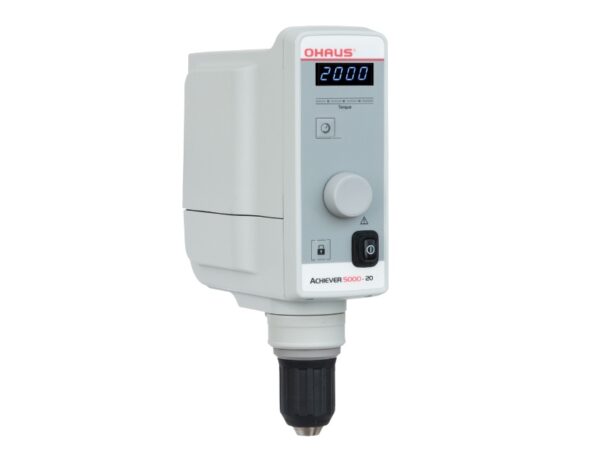Ohaus achiever 5000 overhead stirrer for mixing lab samples. System zoom in