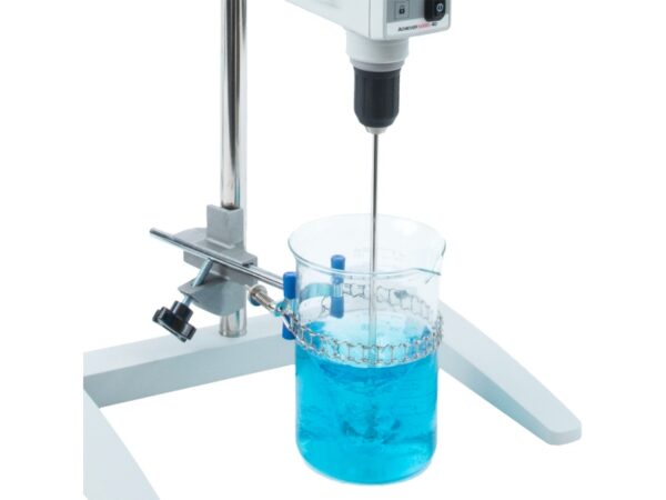 Ohaus achiever 5000 overhead stirrer for mixing lab samples. beaker zoom in