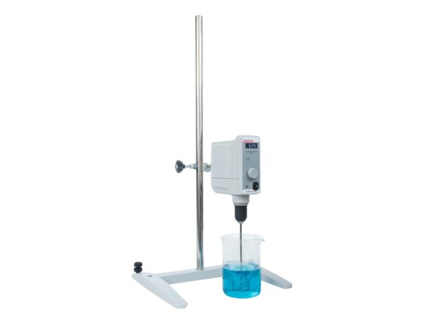 Ohaus achiever 5000 overhead stirrer for mixing lab samples. Full set-up zoom out
