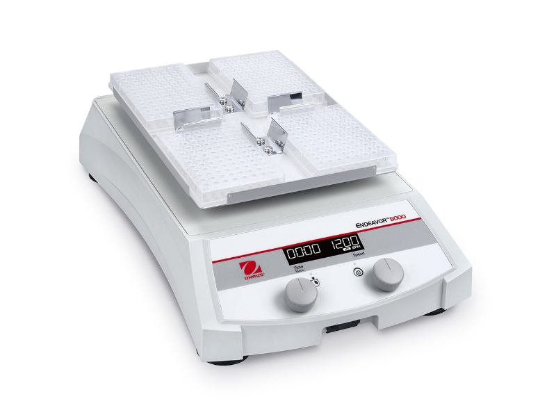 Ohaus ENDEAVOR 5000 light duty laboratory orbital shaker with microtiter plates