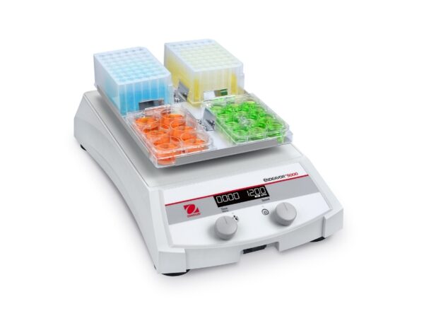 Ohaus ENDEAVOR 5000 light duty laboratory orbital shaker with mix of plates