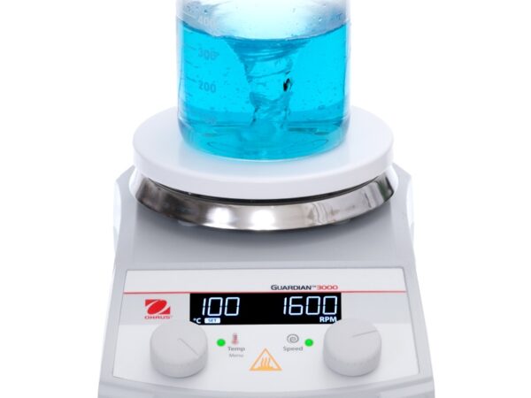 Ohaus G31HSRDA guardian 3000 magnetic stirrer hot plate. Controller zoom