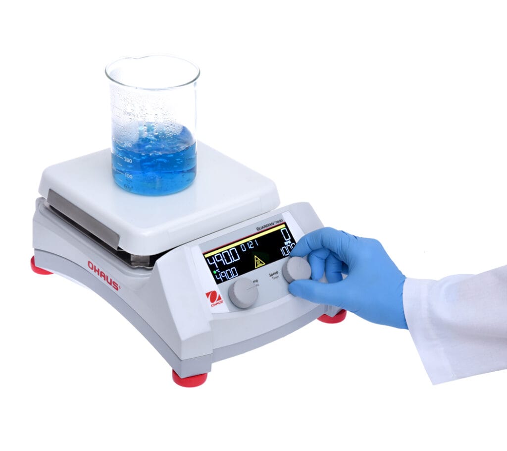 Ohaus guardian e-G71HS07C lab hotplate magnetic stirrer. Control by scientist