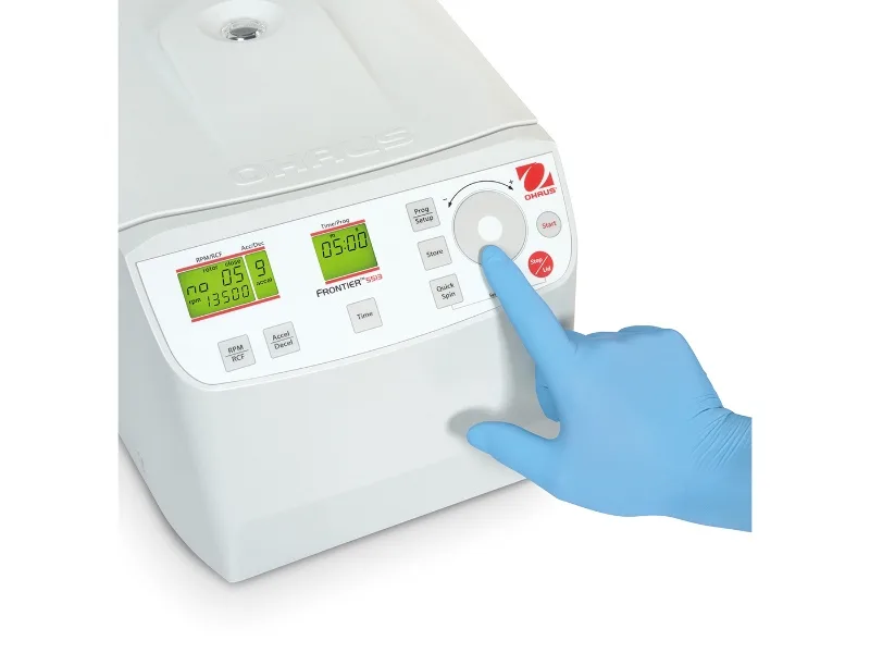 Ohaus Frontier FC5513 microtube centrifuge for 1,5ml or 2ml tubes. controller wheel