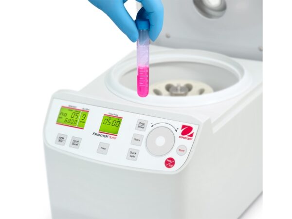 Ohaus Frontier FC5707 multi-purpose centrifuge. blood tube loading