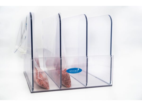 Stomacher 3500 bag rack with 3-place capacity for large-volume sample support