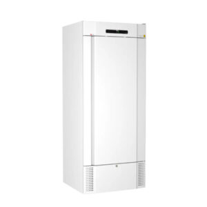 GMP-compliant laboratory refrigerator – BioMidi RR625 shown with clean white exterior, ideal for professional environments