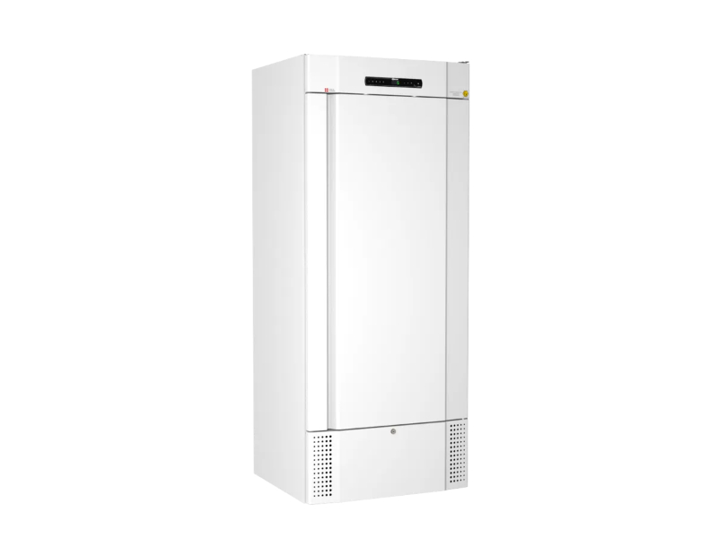 GMP-conforme laboratoriumkoelkast - BioMidi RR625 getoond met schone witte buitenkant, ideaal voor professionele omgevingen