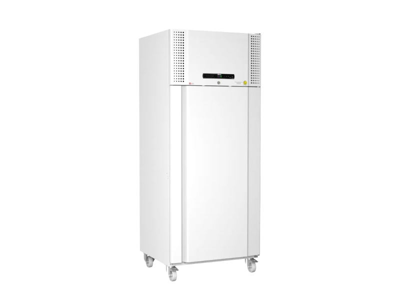 GMP-conforme brede farmaceutische koelkast - BioPlus ER600W getoond met schone witte buitenkant, ideaal voor professionele omgevingen