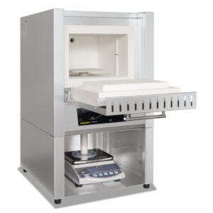 Four à moufle Nabertherm L9/11/SW avec balance intégrée pour l'analyse thermogravimétrique (TGA)