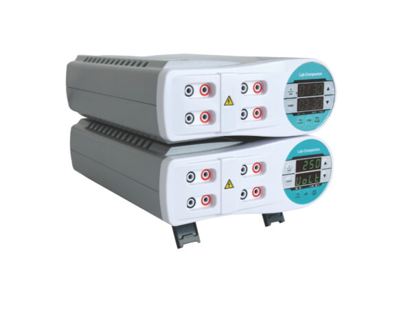 Jeiotech EPS-300 electrophoresis power supply for agarose and polyacrylamide gel runs. stacked