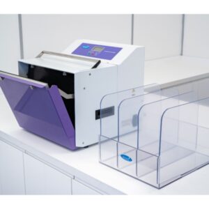 Stomacher 4500 lab blender for large-volume blending in pharmaceutical and food testing. Side view