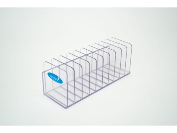 BA6090 Stomacher 80 bag rack with 10-place capacity for organized lab blender sample handling