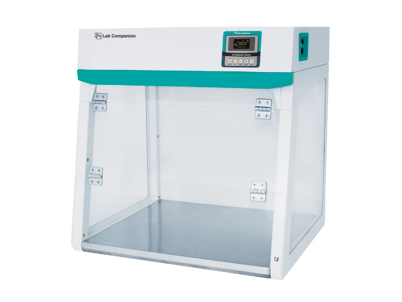 Jeiotech UVC-21, station de travail PCR de grande taille avec stérilisation UV et panneaux de visualisation clairs