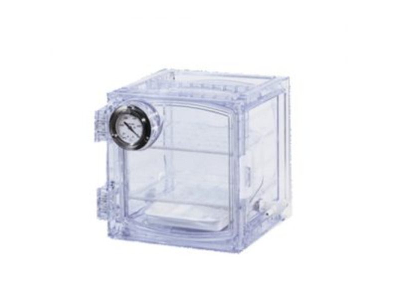 Jeiotech VDC-11 cubic vacuum desiccator with clear polycarbonate panel