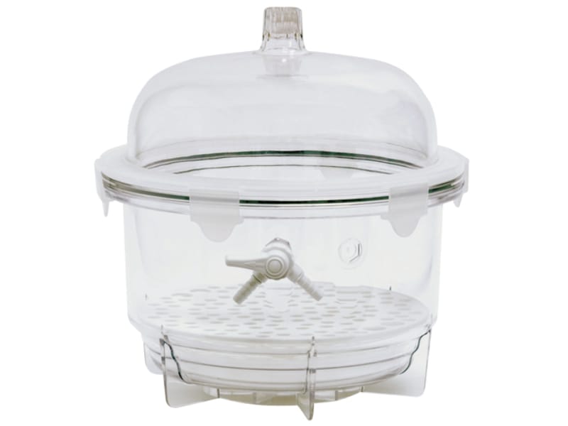Jeiotech VDR-20 round vacuum exsiccator chamber with clear polycarbonate chamber