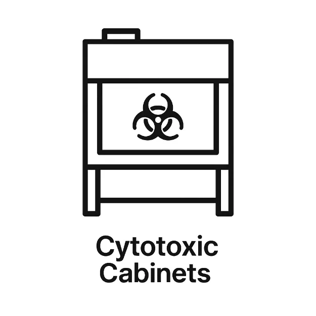 Icon DIN 12980 certified cytotoxic safety cabinets