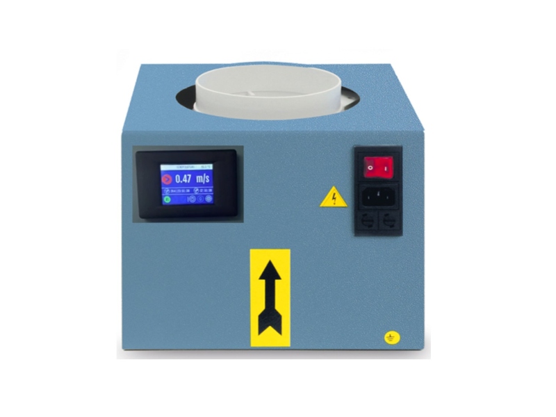 Ventilation box for chemical storage cabinets with touchscreen controller