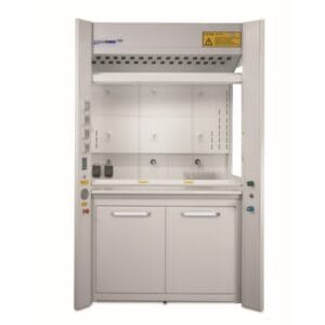 Asem CP0 single sash fume hood designed for laboratory chemical safety, EN 14175 certified