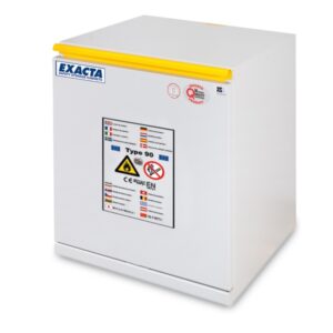 Exacta EOF706T fire resistant chemical storage cabinet, Type 90 EN 14470-1 compliant laboratory safety cabinet for flammable chemicals, 65 kg.