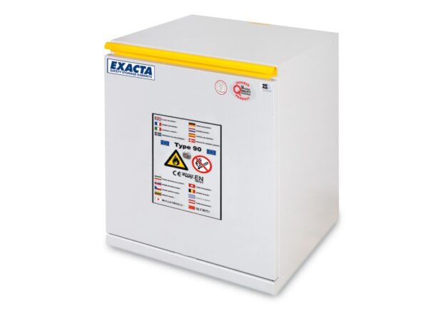 Exacta EOF706T fire resistant chemical storage cabinet, Type 90 EN 14470-1 compliant laboratory safety cabinet for flammable chemicals, 65 kg.