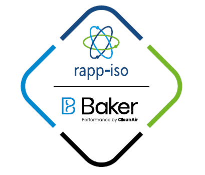 logo rapp-iso and Baker/CleanAir