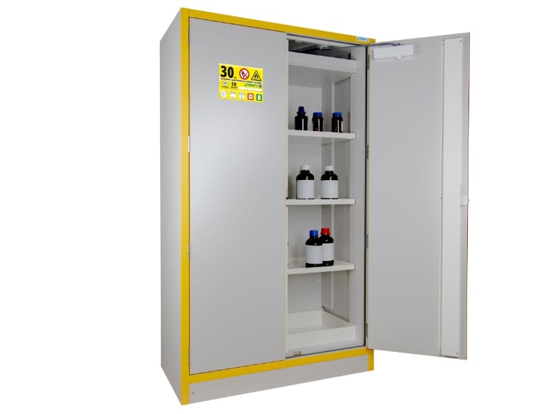 Trionyx 3035E flammable liquids cabinet Type 30 with shelves, 250 L capacity, EN 14470-1