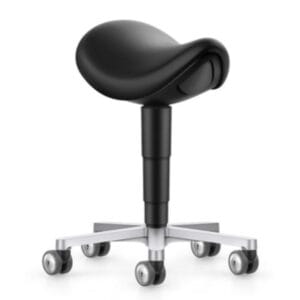 Bimos Cleanroom Saddle Stool 9473R with castors and ergonomic seat