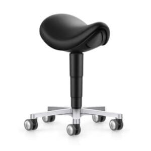 Bimos laboratory saddle stool ergonomic seat with castors for lab work