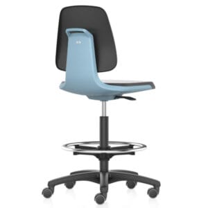Bimos Labsit 3 laboratory chair with castors and foot ring for 90 cm lab bench