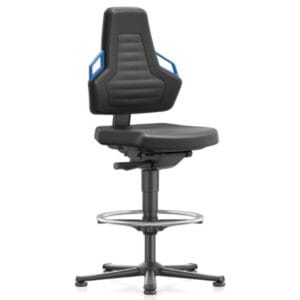 Bimos Nexxit 3 laboratory chair with glides and foot ring for high workstations