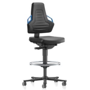 Bimos Nexxit 2 Extended laboratory chair with foot ring and castors for 90 cm bench