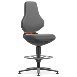 Bimos Texon 3 laboratory chair with glides and foot ring for high lab workstations