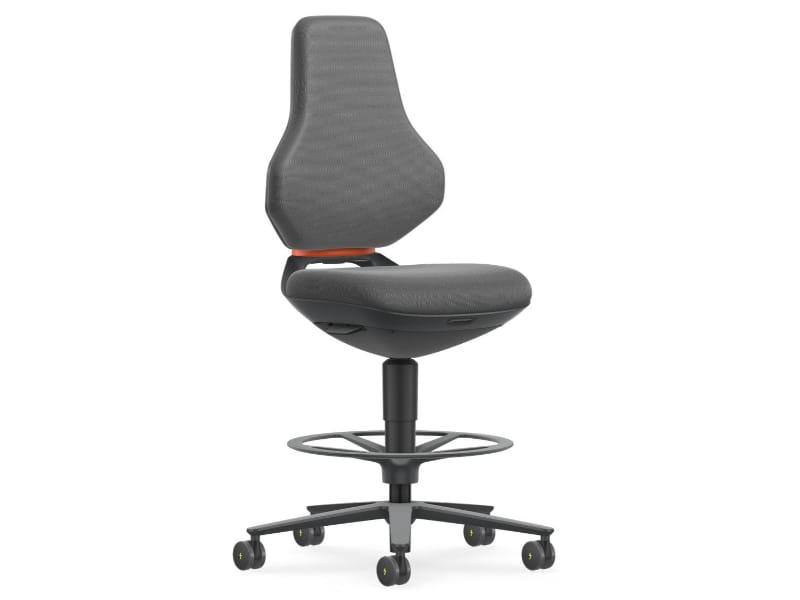 Bimos Laboratoriumstoel Texon 2 Extended met voetring en wielen voor werkhoogte 90 cm