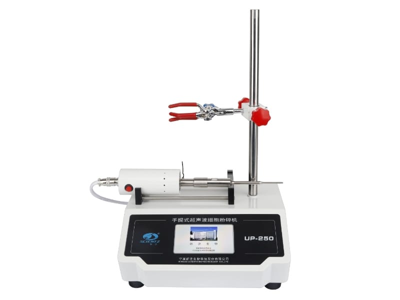 Scientz UP 250 portable sonicator. Small handheld ultrasonic homogenizer